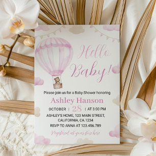 Maravillosa invitación de Baby Shower a los globos