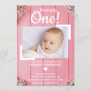 Maravillosa invitación de un primer cumpleaños