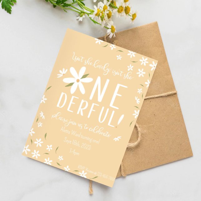 Maravillosa invitación para el primer cumpleaños (Subido por el creador)