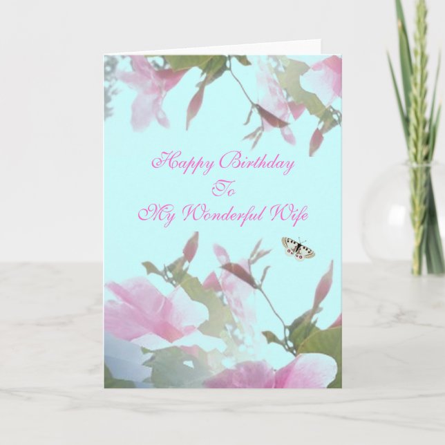 Maravillosa tarjeta de cumpleaños de la esposa (Anverso)