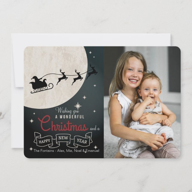 Maravillosa tarjeta de fotos de Navidad (Anverso)