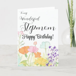Maravillosa tarjeta de Stepmom para el cumpleaños