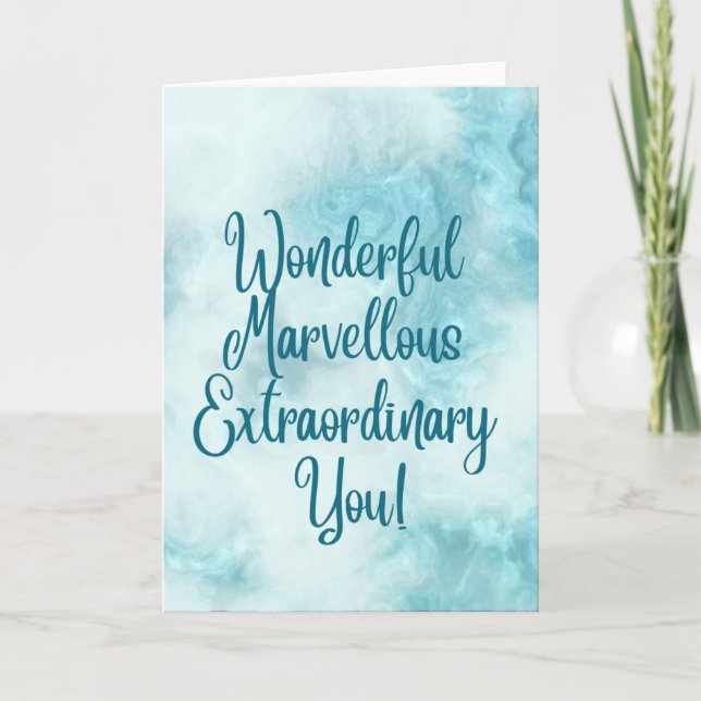 Maravillosa tarjeta extraordinaria (Anverso)