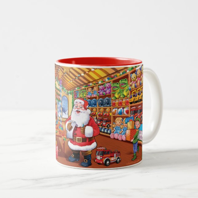 Maravillosa taza de navidades del taller de Santa  (Anverso derecho)