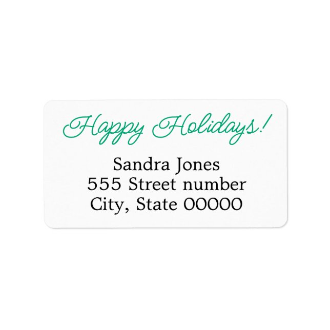 Maravillosas etiquetas de direcciones vacaciones f (Frente)