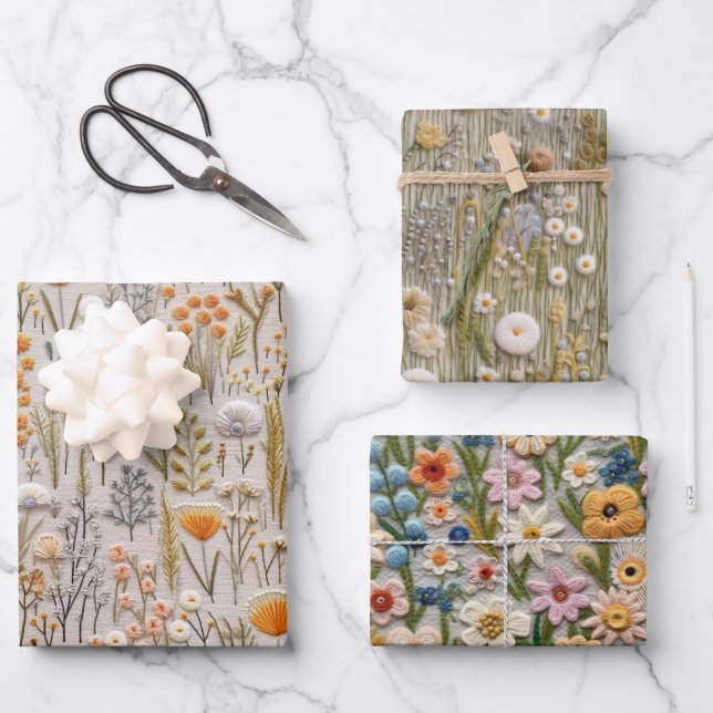 Maravillosas hojas de papel de bordado (Anverso)