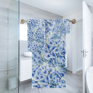 Maravillosas hortensias azules - patrón floral
