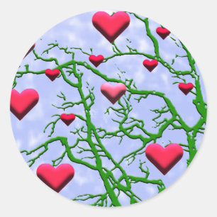 Maravillosas ramas con Pegatinas del corazón