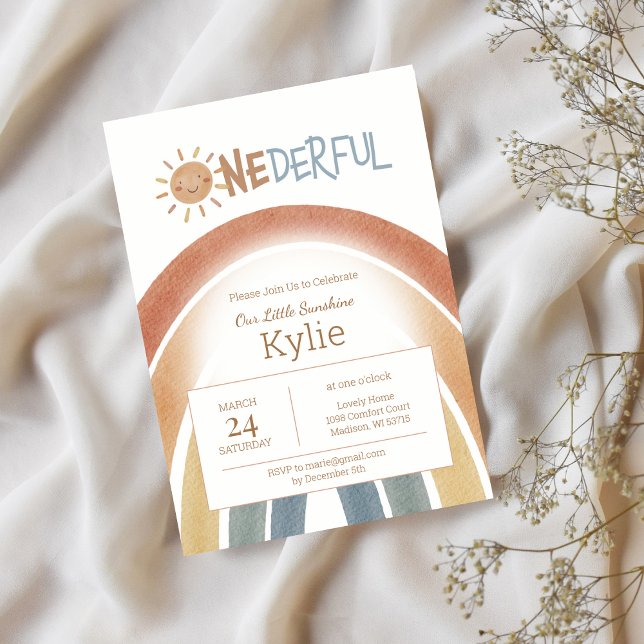Maravilloso Boho Terracotta Primera Invitación de  (Subido por el creador)