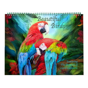 Maravilloso calendario artístico de aves
