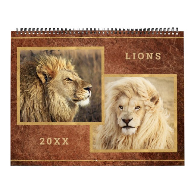 Maravilloso calendario fotográfico de leones (Tapa)