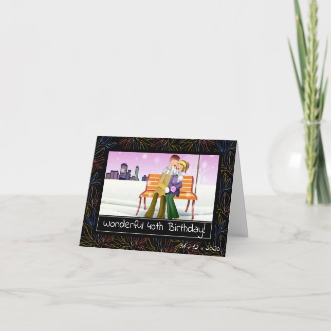 Maravilloso cumpleaños a mi tarjeta de felicitació (Anverso)