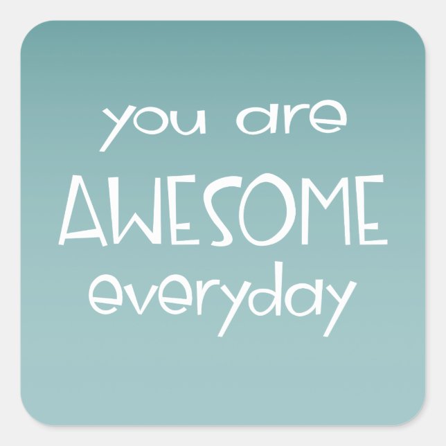 Maravilloso Ombre Verde azulado | Pegatina docente (Anverso)