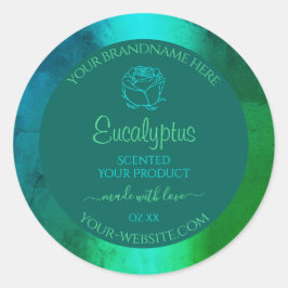 Maravilloso patrón verde Verde azulado Etiquetas d