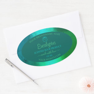 Maravilloso patrón verde Verde azulado Etiquetas d