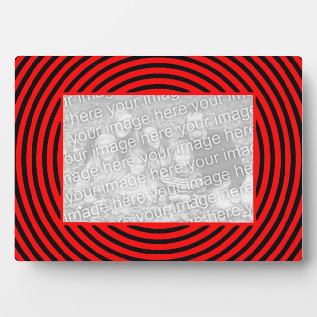 Maravilloso rojo en círculos negros marco de foto (Frente)