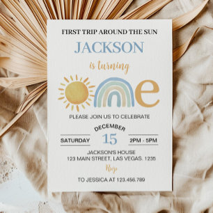 Maravilloso Sunshine Arcoiris Invitación a primer