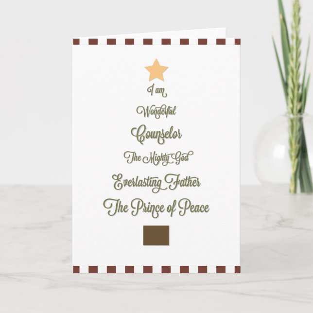 Maravilloso, tarjeta de Navidad del consejero (Anverso)