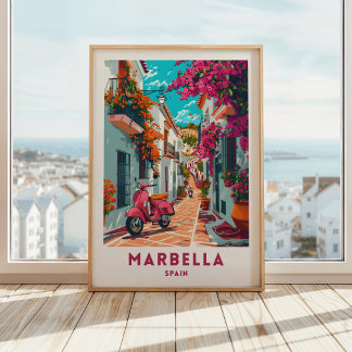 Marbella España Viaje Imprimir arte en pared Poste