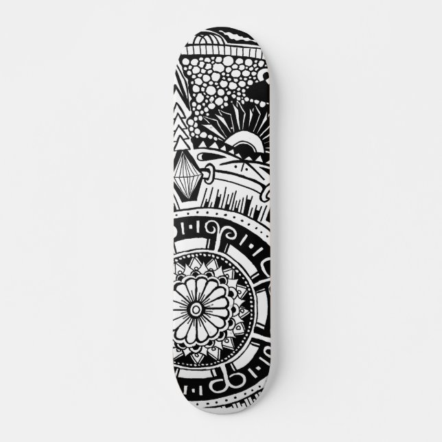 Marbke circle skateboard with bohemian style (Anverso )