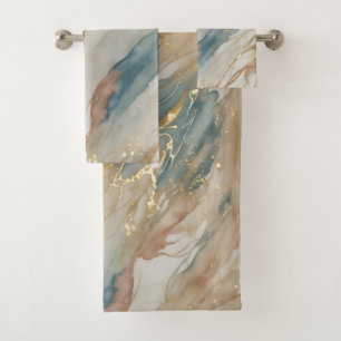 Marble abstracto de color beige y azul