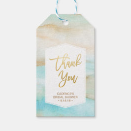 Marble acuático ducha de novia gracias etiqueta de