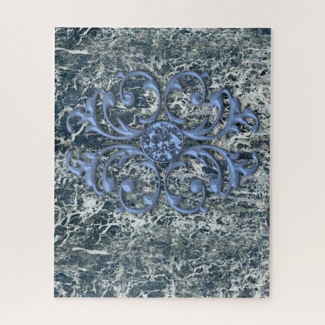 Marble azul rompecabezas (Vertical)