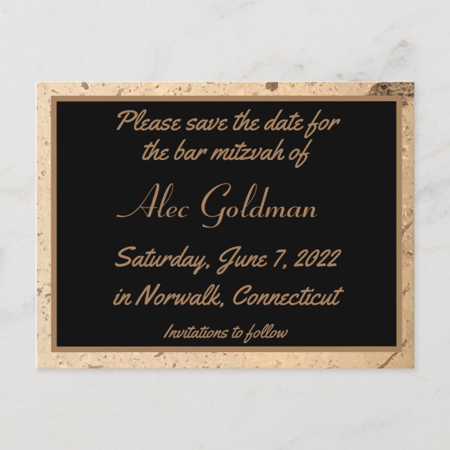 Marble beige Guardar postal de fecha (Anverso)