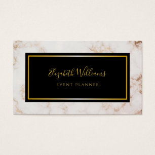 Marble Black Gold Event Planner tarjeta de present