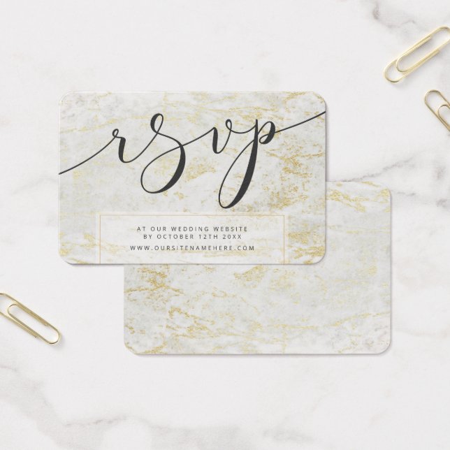 Marble blanco moderno con tarjetas de inserción RS (Oficina)