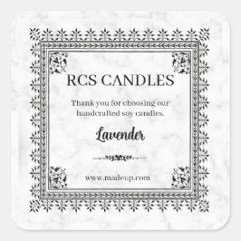 Marble Candle Pegatina