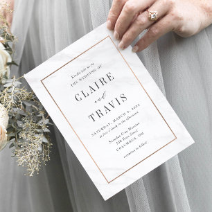 Marble Deluxe Invitación a la boda moderna MAR