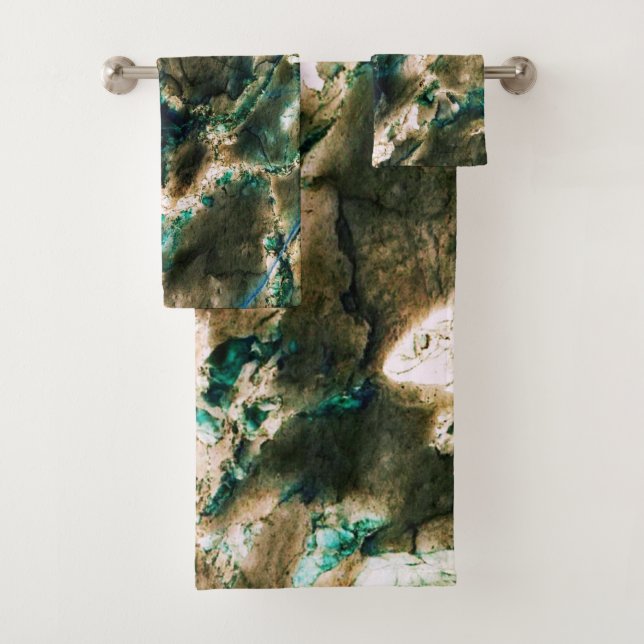 Marble elegante colorido Tan Brown y Aqua (In situ)