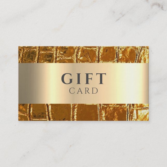 Marble Elegante White Faux Gold Beauty Tarjeta de  (Anverso)