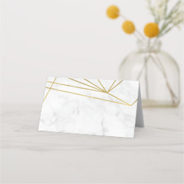 Marble Geométrica Elegante Tarjeta de lugar de bod