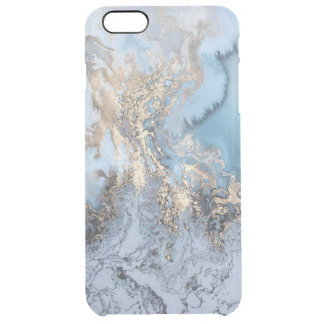 Marble Golden Blue Resumen iphone 6/6S más Funda