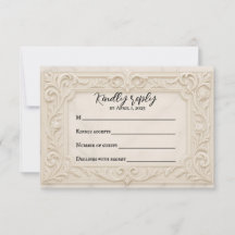 Marble Mystique Wedding Tarjeta RSVP