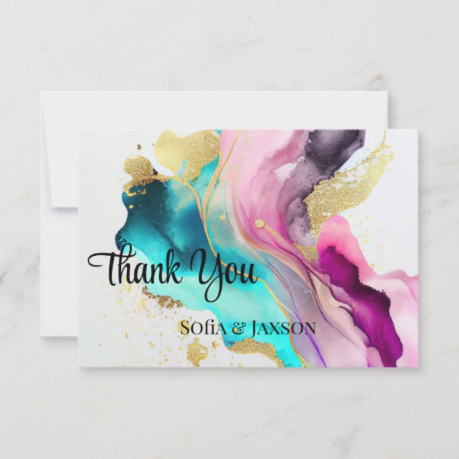 Marble Resumen - Tarjeta de agradecimiento (Anverso)