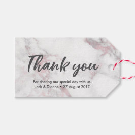 Marble rosa personalizado Gracias por las etiqueta
