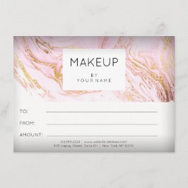 Marble Rosa Rosa Makeup Certificado de belleza reg