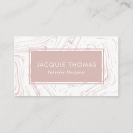 Marble Rosa Tarjeta de negocios de patrón rosa