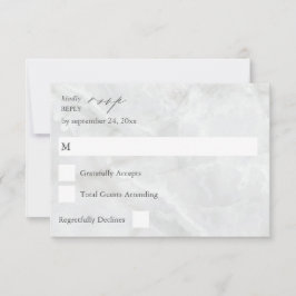 Marble RSVP Sin Tarjeta De Comida