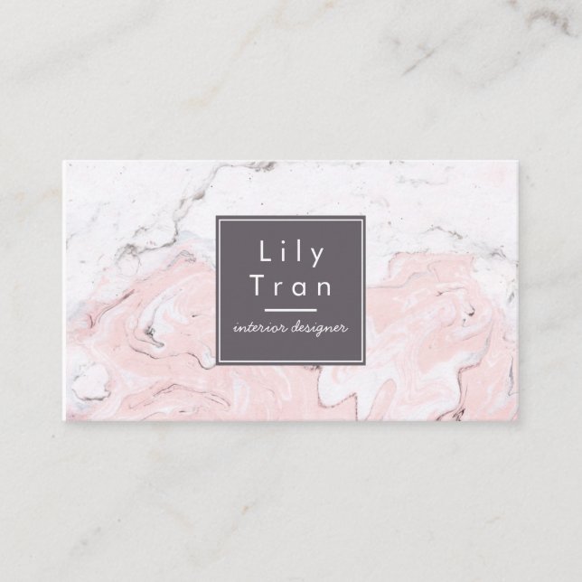 Marble Watercolor - Tarjeta de presentación (Anverso)
