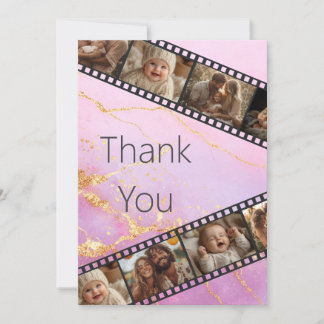Marble y Gold Film Strip Foto Gracias Tarjeta
