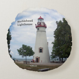 Marblehead Lighthouse almohada redonda