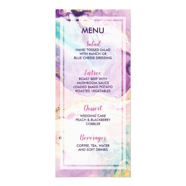 Marbleous Dream Boda Menu (Frente)