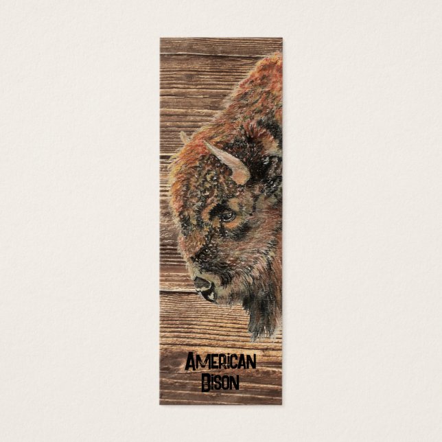 Marca acuarela de Bison American Bison Animal Book (Frente)