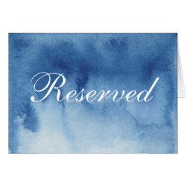 Marca azul reservada acuarela. Boda moderno
