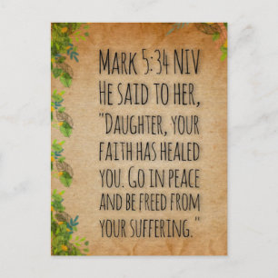 Marca bíblica versus postal 5:34