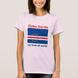 Marca Cabo Verde + Mapa + Camiseta Texto